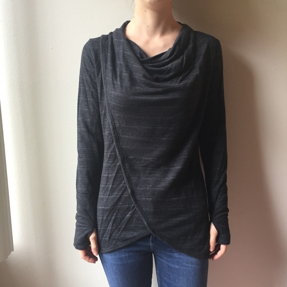 St. Tropez West Long Sleeve Cowl Neck Shirt